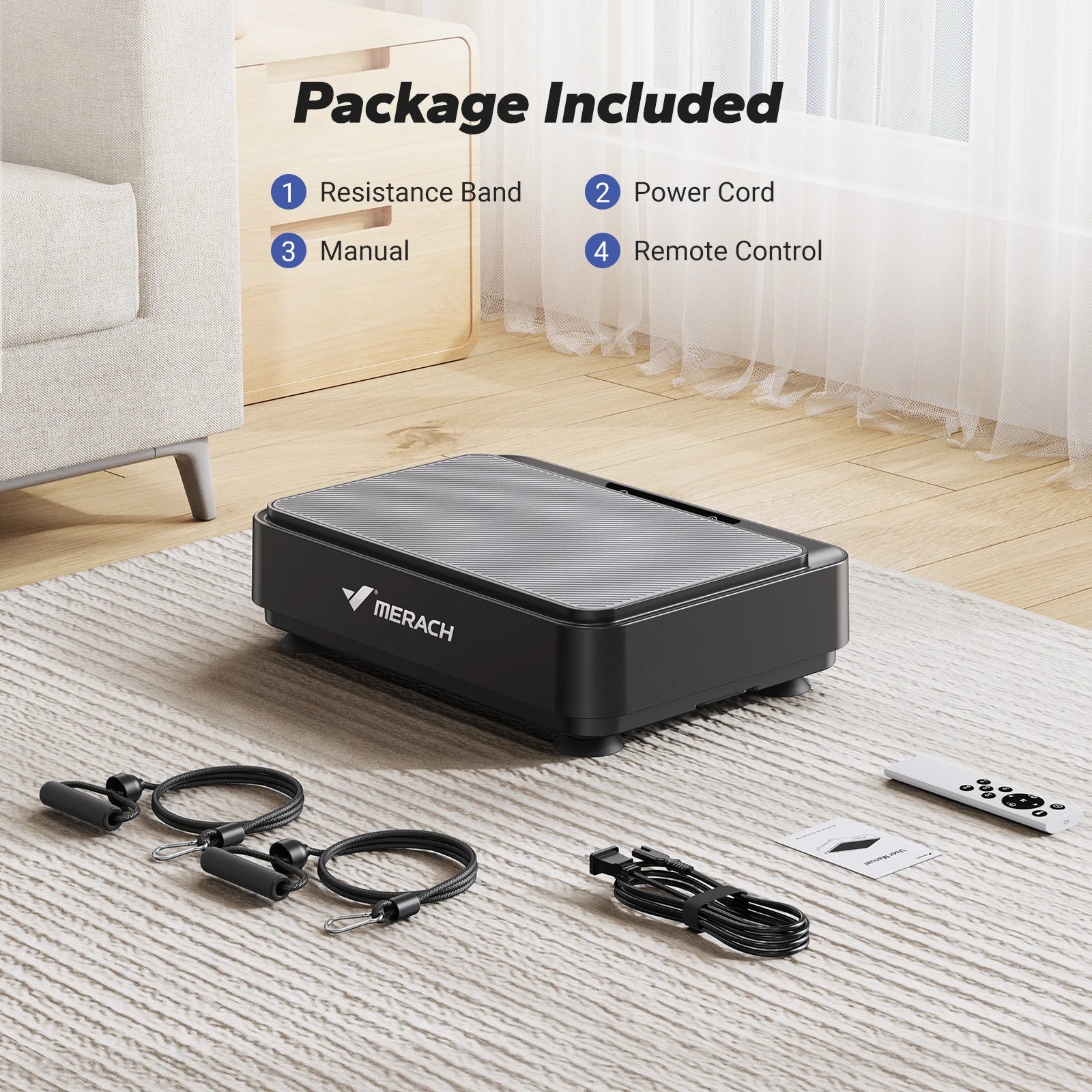 Vibration Plate Exercise Machine - Whole Body Workout Platform for Home Fitness