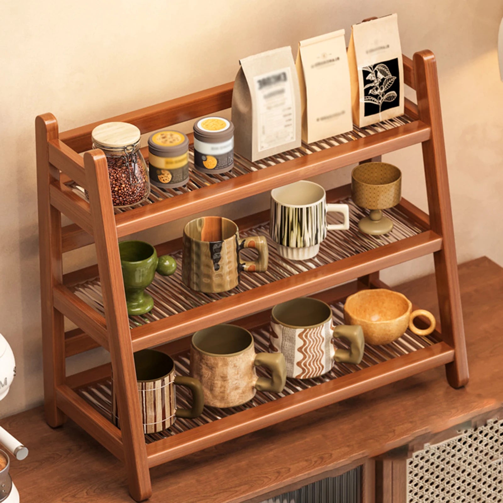 Syrup Bottle Holder Stand - Non-Drip Dispenser Organizer for Kitchen