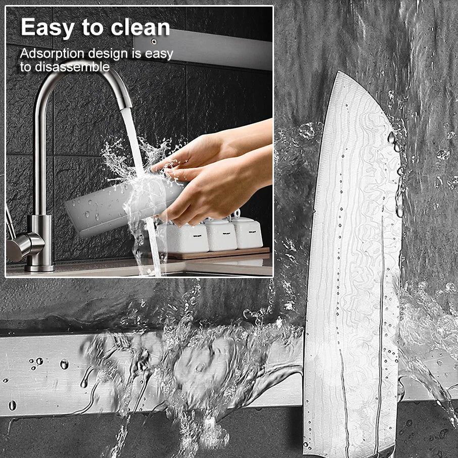 Magnetic Knife Holder - Wall Mount Stainless Steel Knife Strip Bar