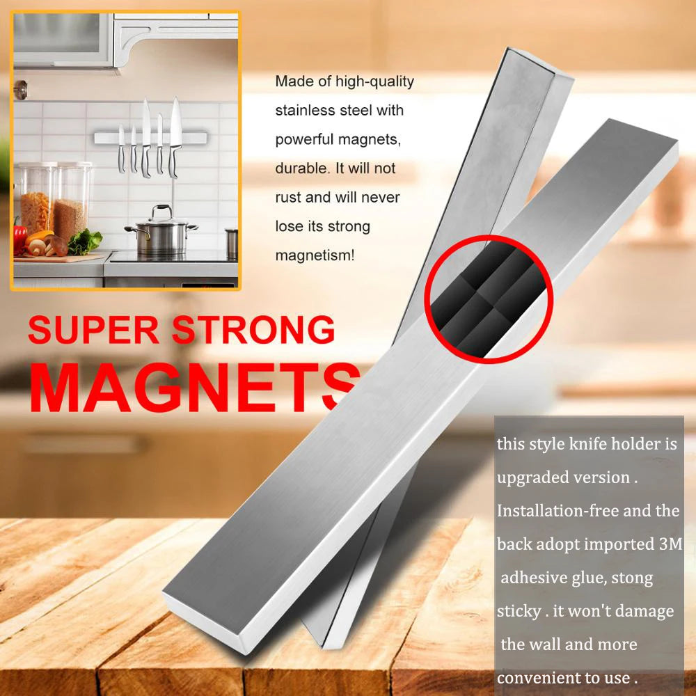 Magnetic Knife Holder - Wall Mount Stainless Steel Knife Strip Bar