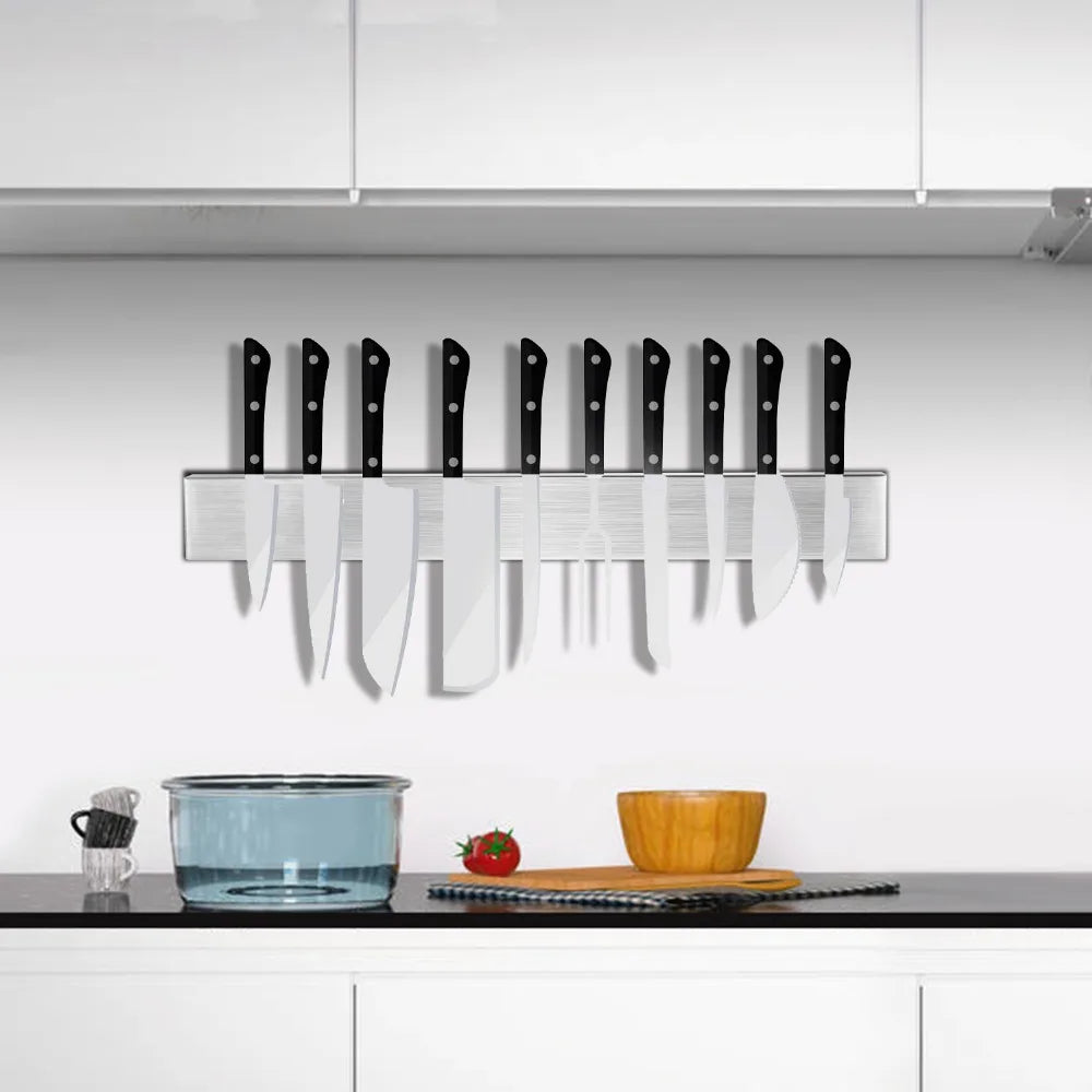 Magnetic Knife Holder - Wall Mount Stainless Steel Knife Strip Bar