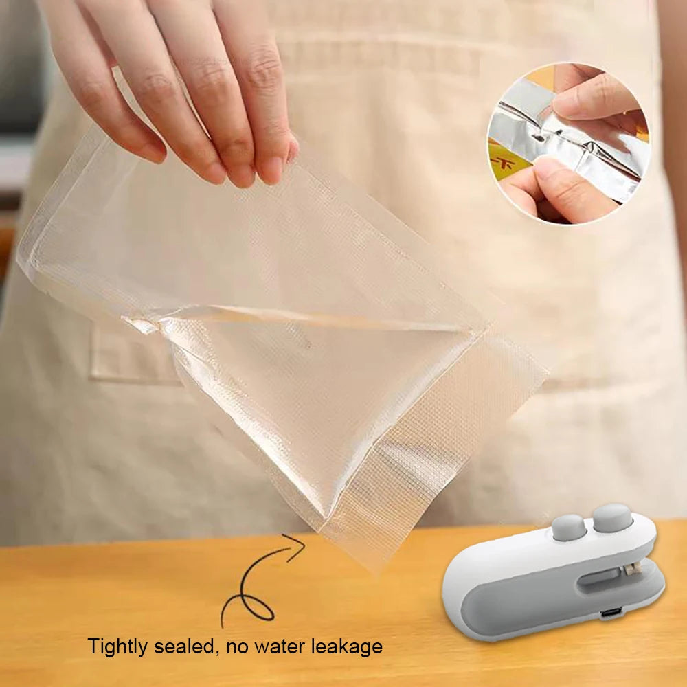 Handheld Bag Sealer - Mini Heat Vacuum Sealer for Food Storage