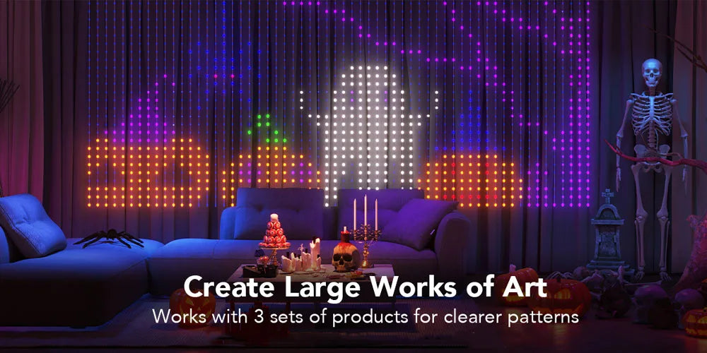 WiFi Smart LED Curtain Lights - App Controlled String Lights