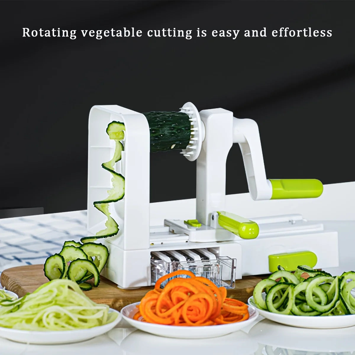 Stainless Steel Vegetable Spiralizer - Heavy Duty Veggie Pasta Maker