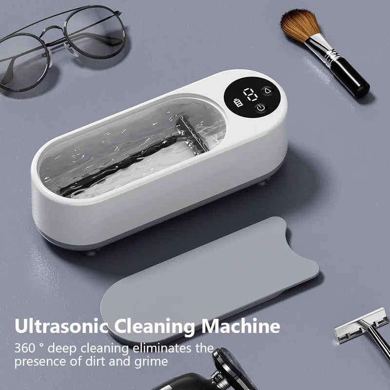 Ultrasonic Wireless Glasses Cleaning Machine - Portable Eyeglass Jewelry Cleaner