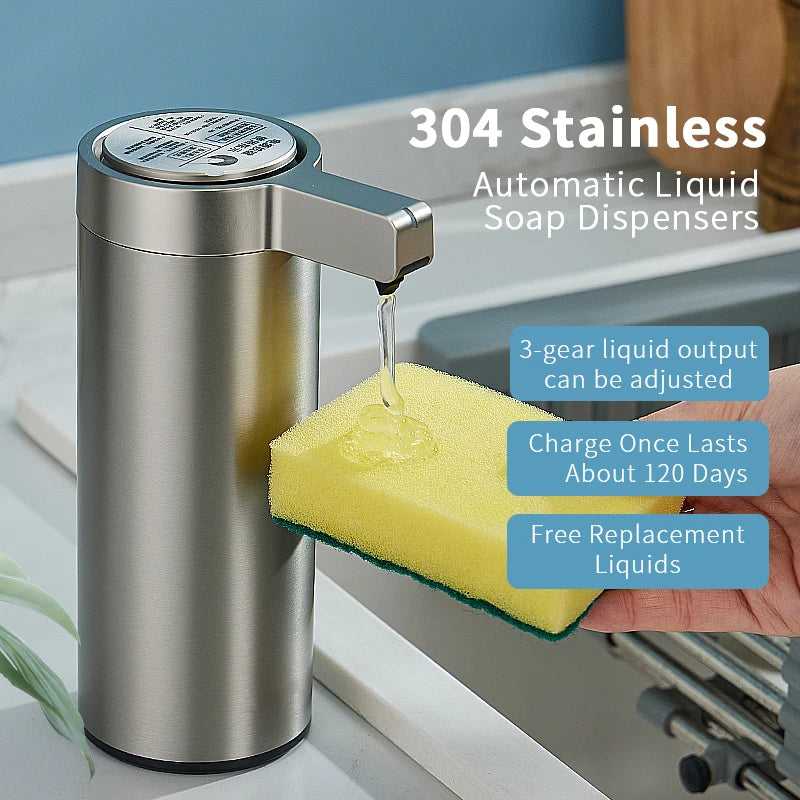 Automatic Soap Dispenser - Touchless Sensor Hand Sanitizer Stainless Steel