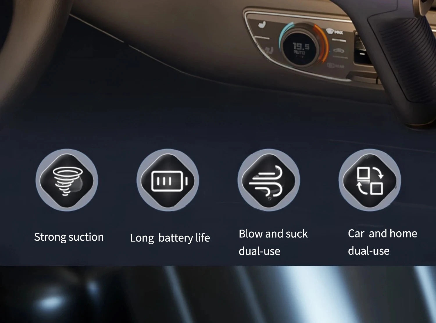 CENRR 98000PA Car Vacuum Cleaner - Cordless Handheld High Power