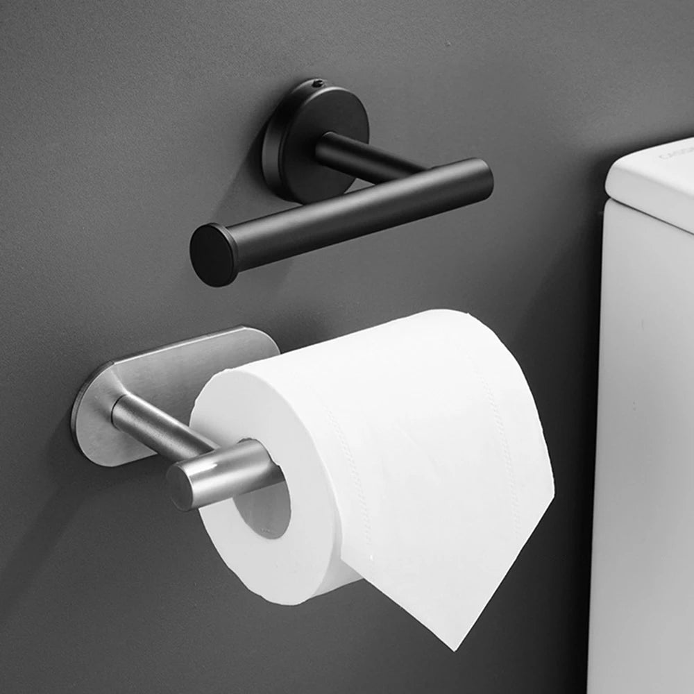 Toilet Paper Holder - Wall Mount Bathroom Tissue Dispenser with Shelf