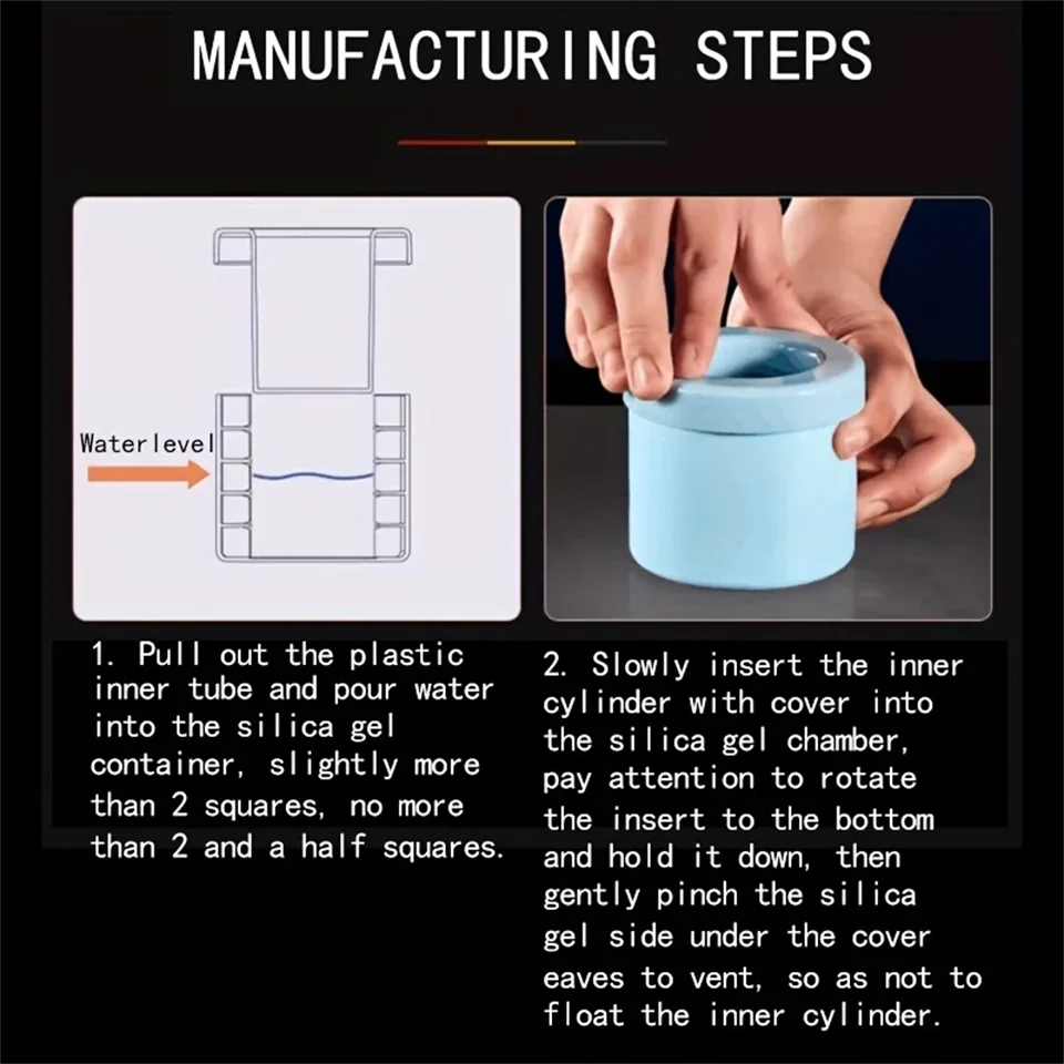 Food Grade Silicone Ice Cube Maker - Cylinder Ice Mold Tray
