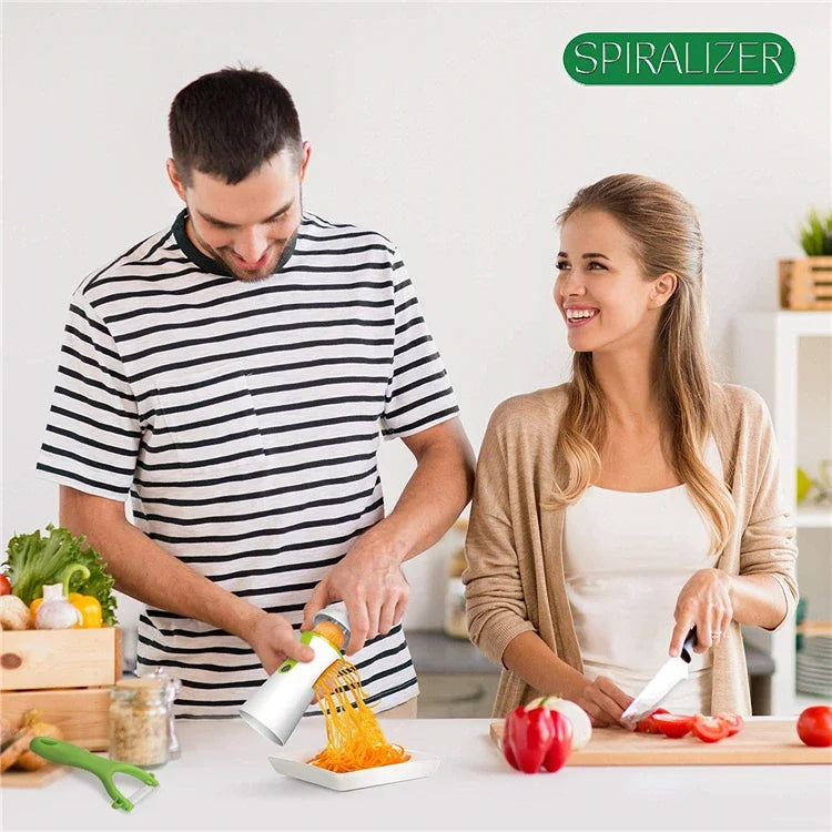 LMETJMA Spiralizer Vegetable Slicer - 5 Blade Zoodle Maker