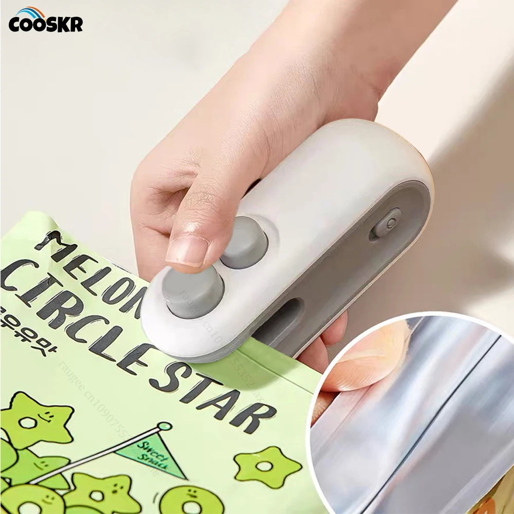 Handheld Bag Sealer - Mini Heat Vacuum Sealer for Food Storage