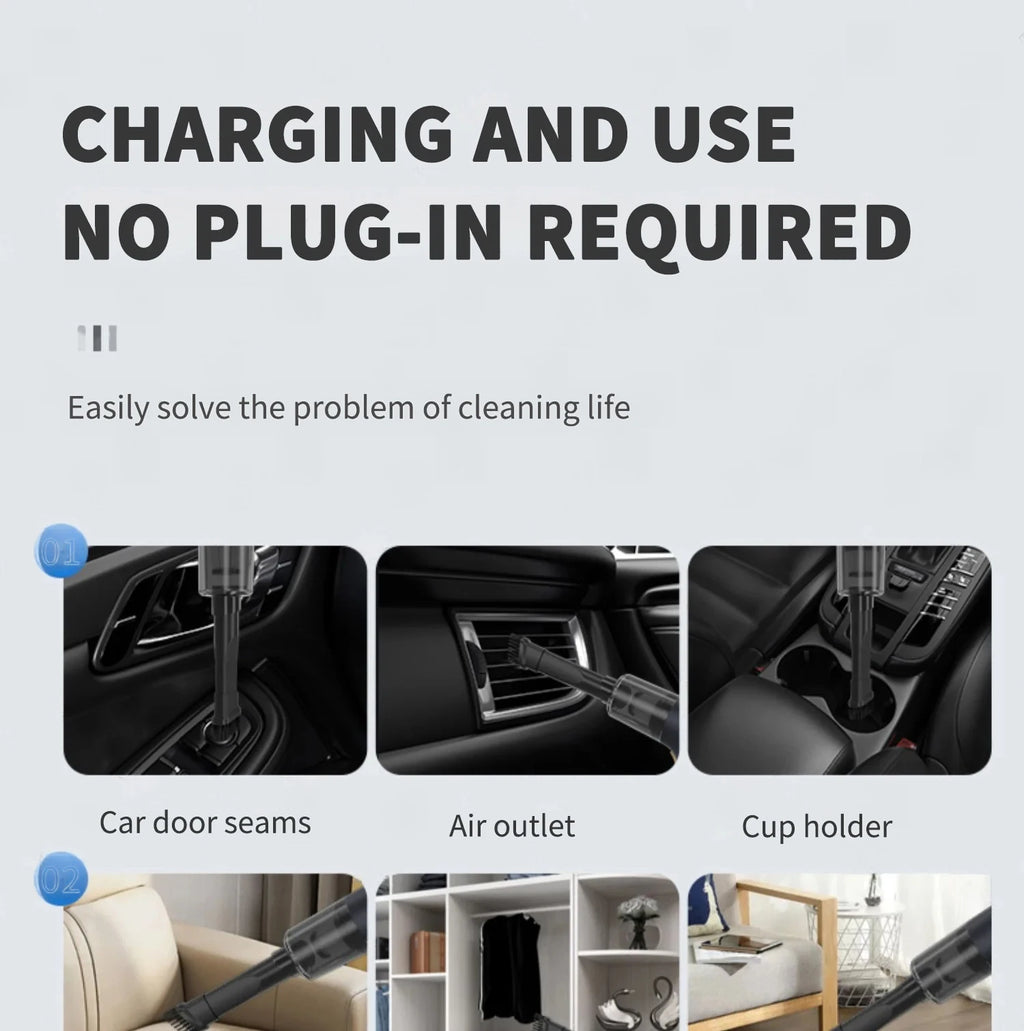 CENRR 98000PA Car Vacuum Cleaner - Cordless Handheld High Power