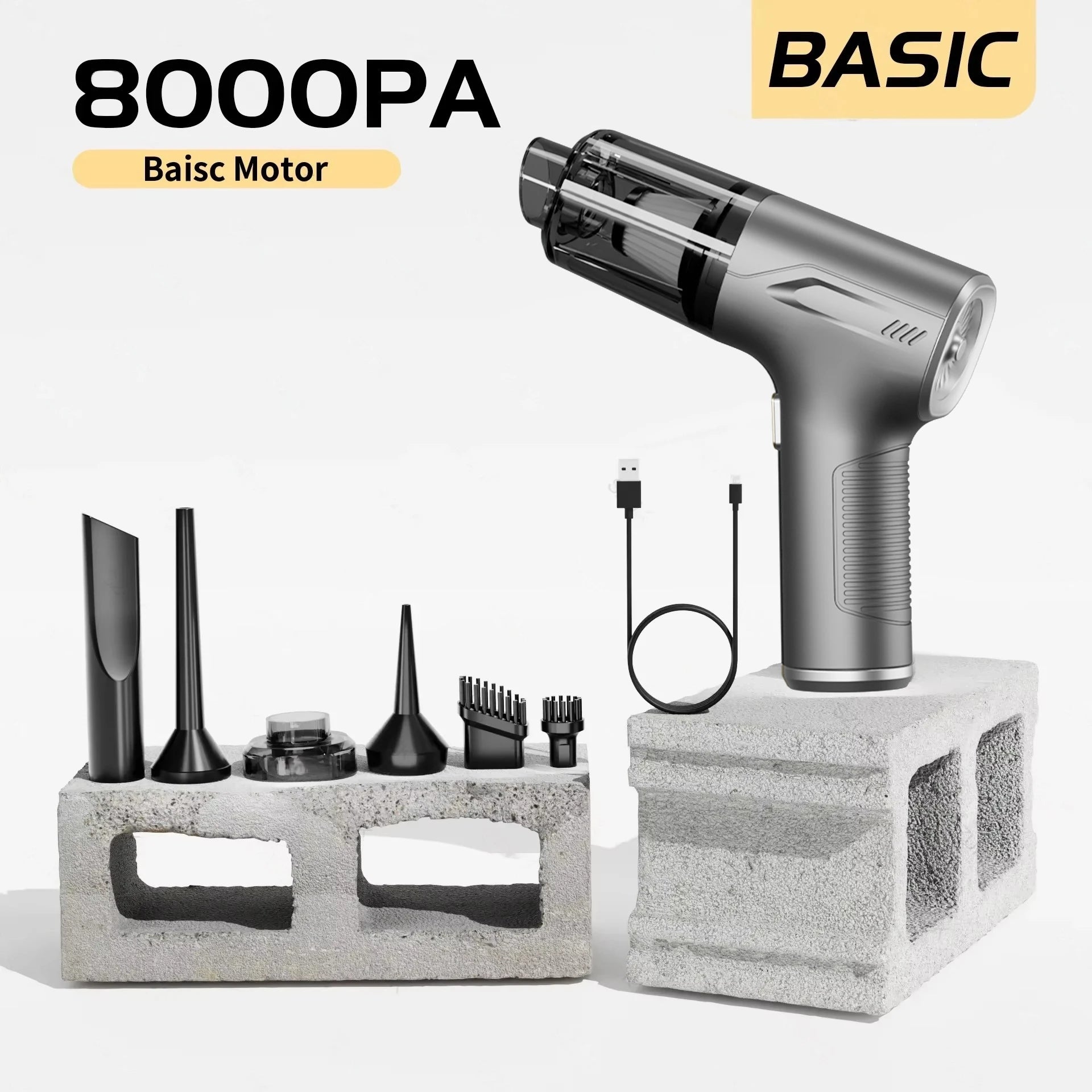 CENRR 98000PA Car Vacuum Cleaner - Cordless Handheld High Power