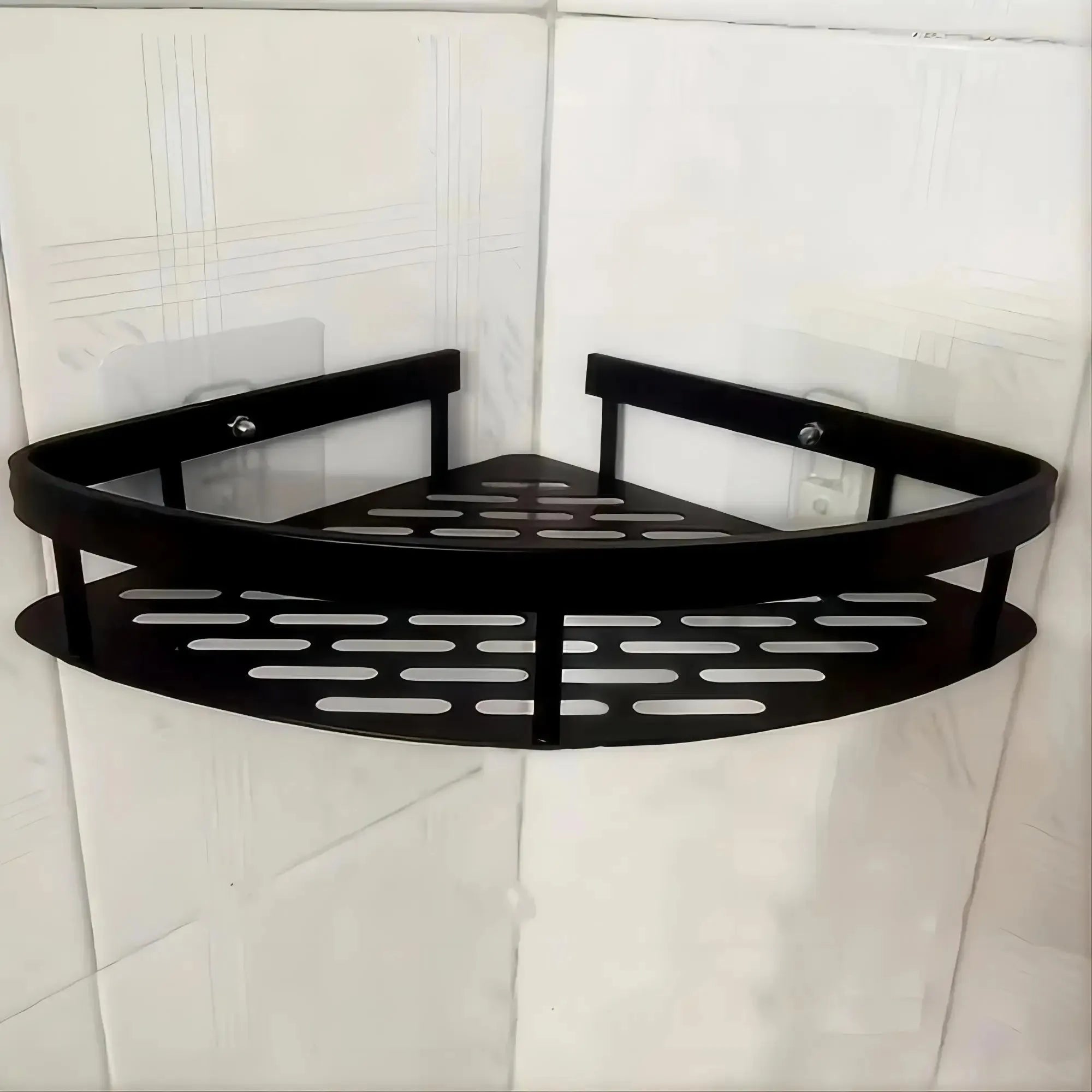 Triangle Bathroom Corner Shelf - Wall Mount Storage Organizer Rack
