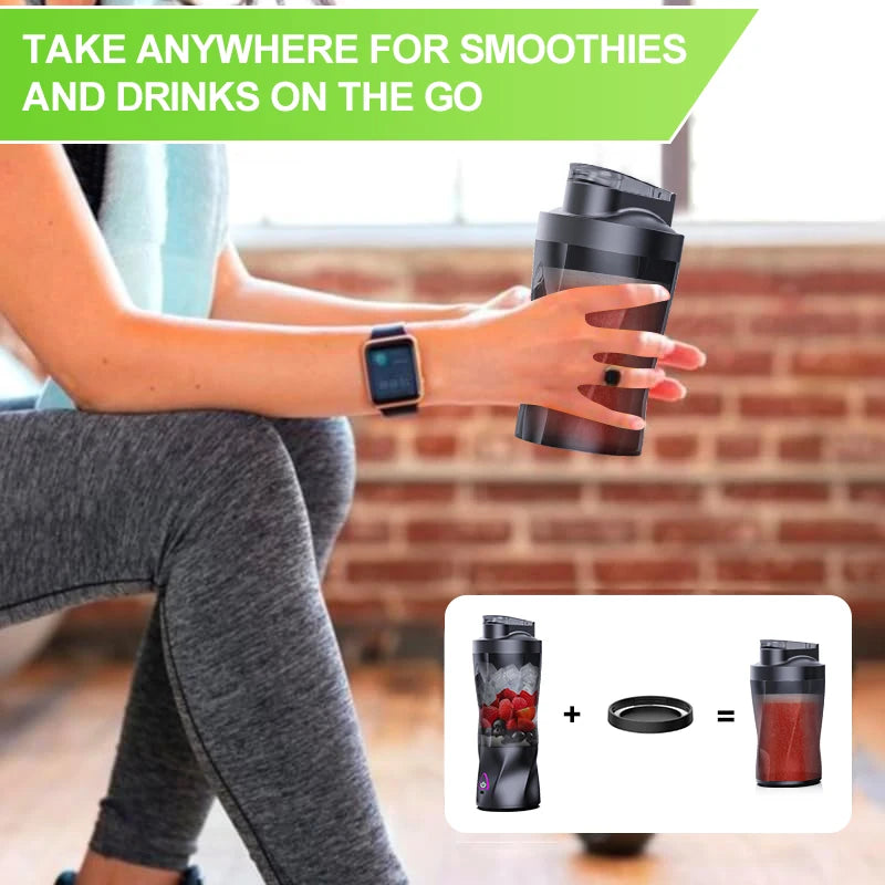 Portable Blender 700ML - USB Rechargeable Juicer for Smoothies Shakes