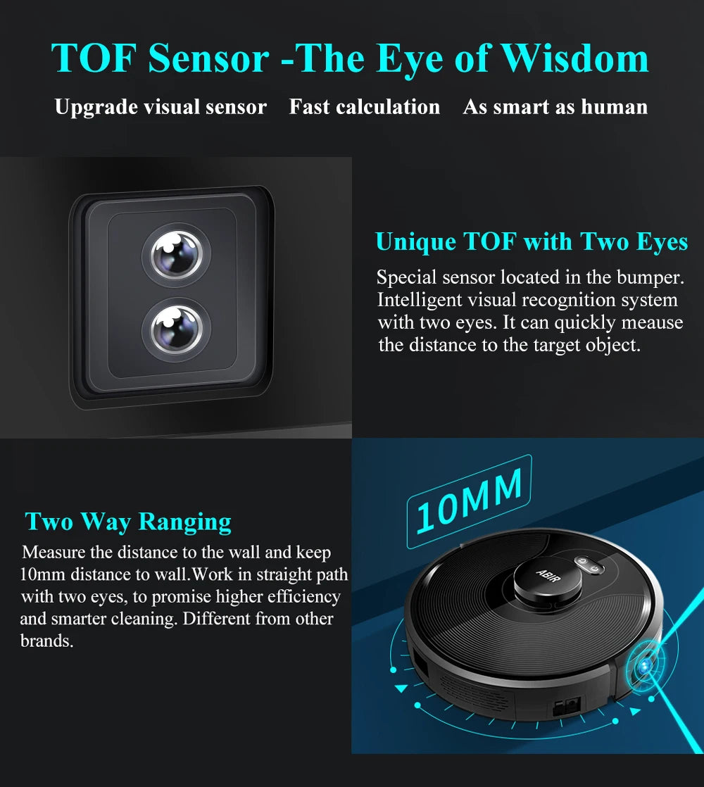 ABIR X8 Robot Vacuum Cleaner - Smart Automatic Floor Cleaning Robot