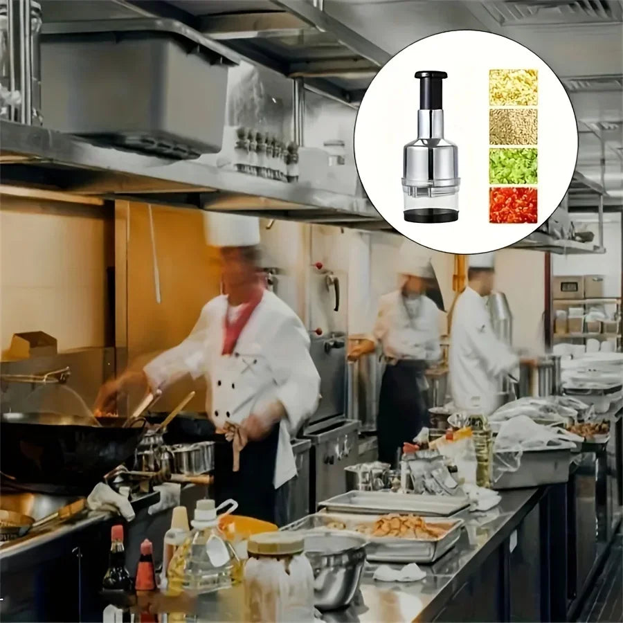 Stainless Steel Manual Garlic Press - Heavy Duty Mincer Crusher for Kitchen