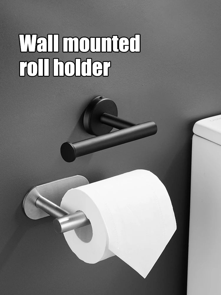 Toilet Paper Holder - Wall Mount Bathroom Tissue Dispenser with Shelf