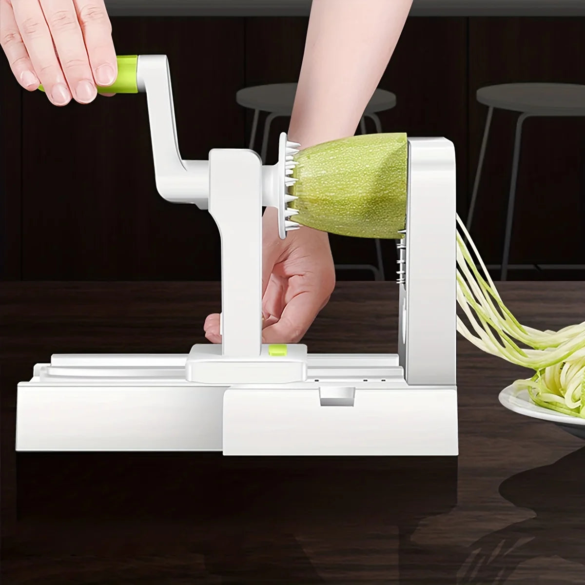 Stainless Steel Vegetable Spiralizer - Heavy Duty Veggie Pasta Maker