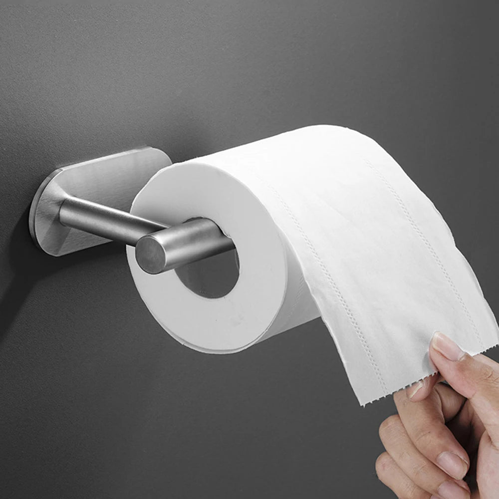 Toilet Paper Holder - Wall Mount Bathroom Tissue Dispenser with Shelf