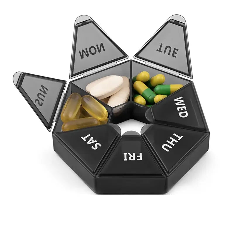 Pill Storage Box - Weekly Medication Organizer Container