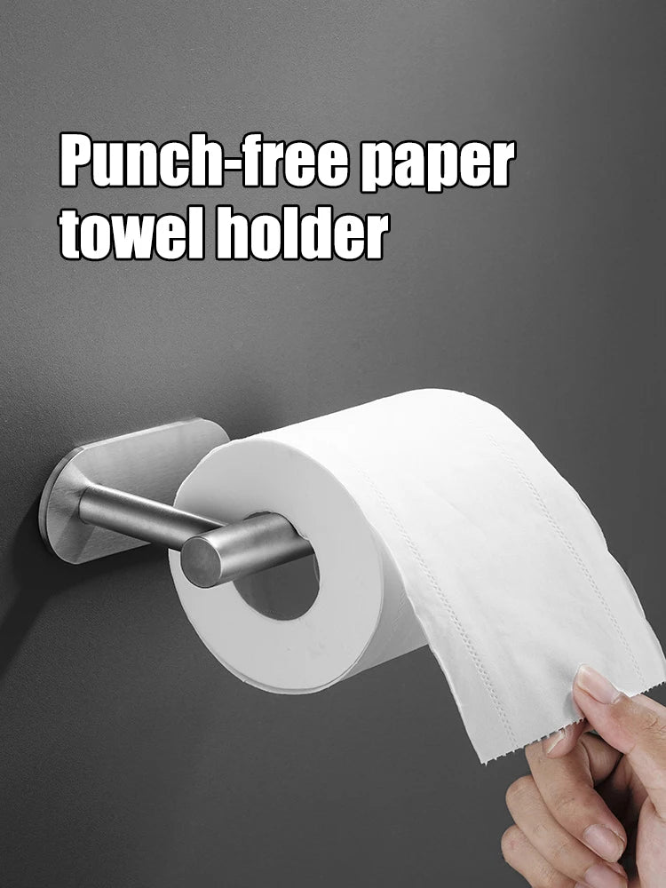 Toilet Paper Holder - Wall Mount Bathroom Tissue Dispenser with Shelf
