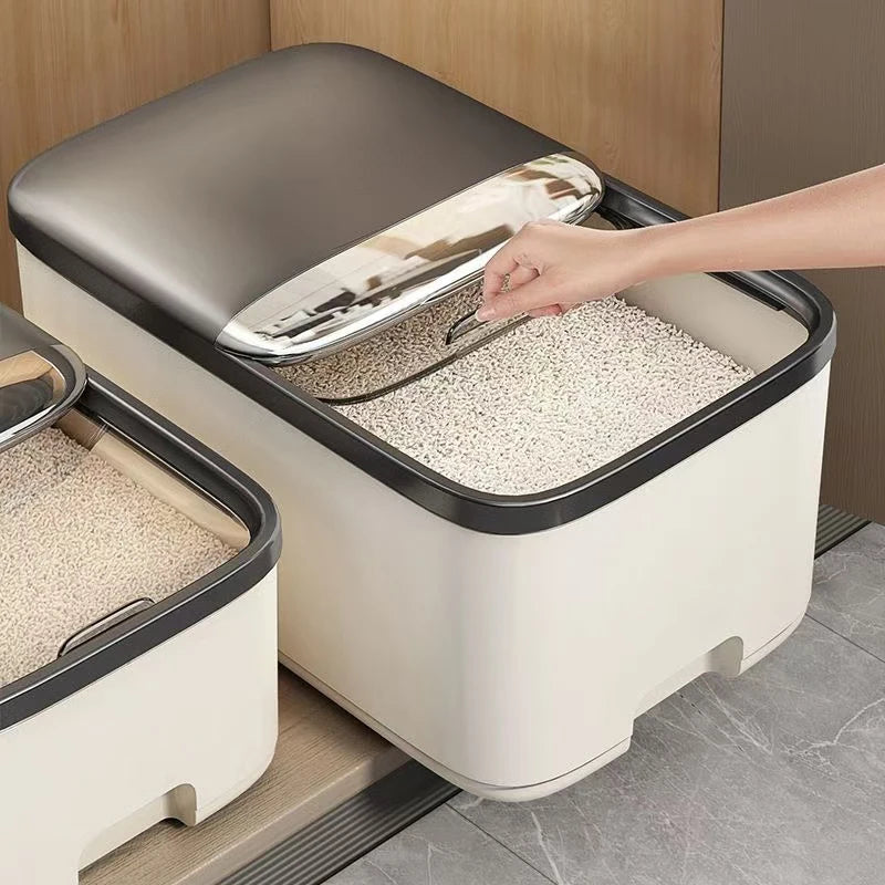 10KG Rice Storage Container - Airtight Cereal Dispenser Box
