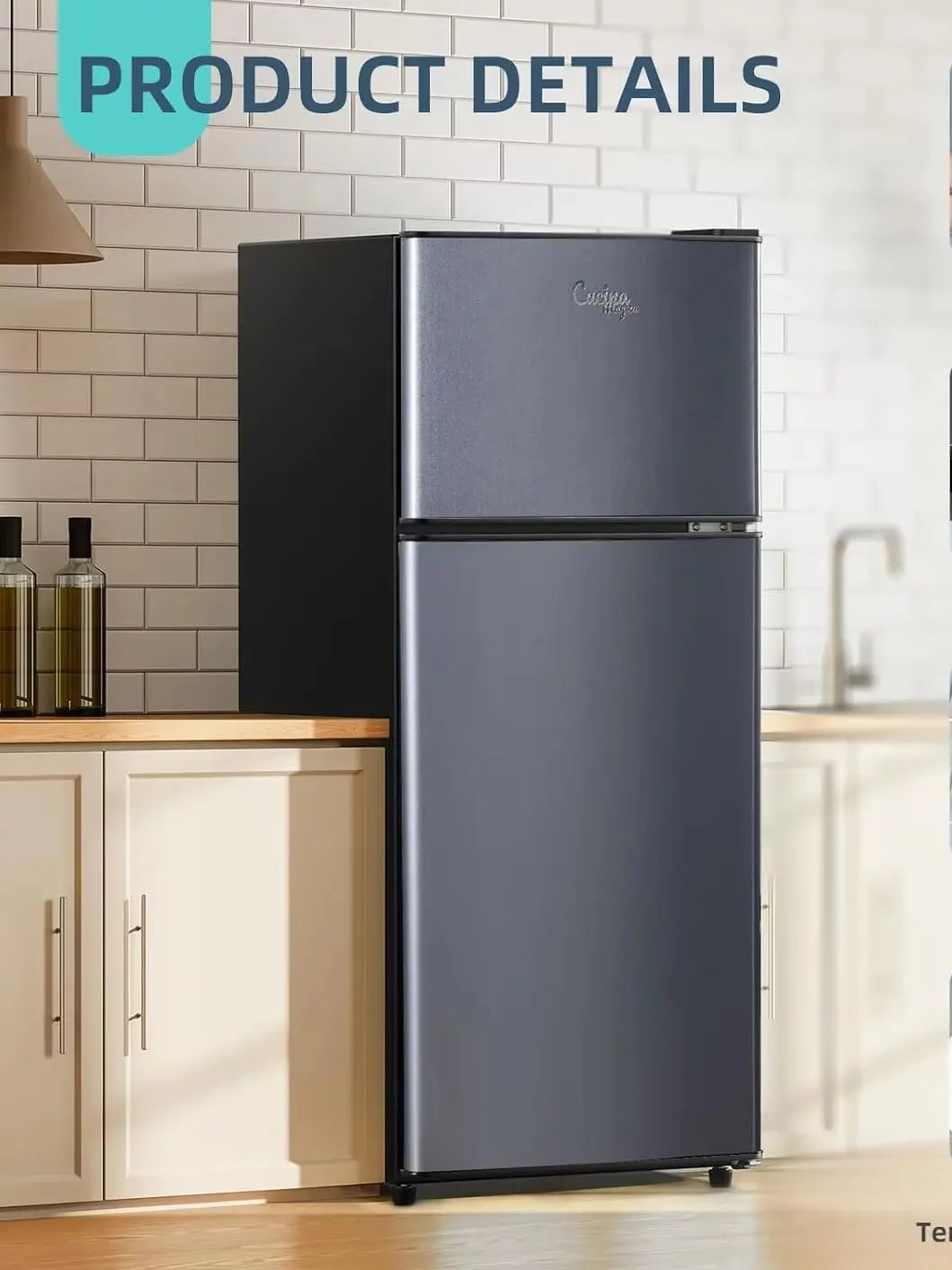 Mini Refrigerator 4.2 Cu.Ft - Compact Fridge with Freezer for Office Dorm