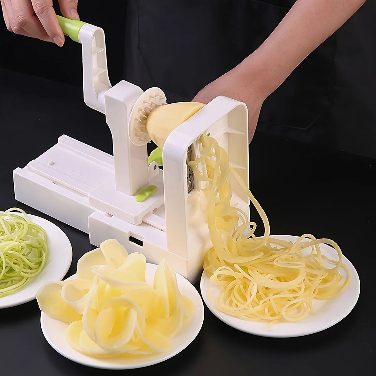 Stainless Steel Vegetable Spiralizer - Heavy Duty Veggie Pasta Maker