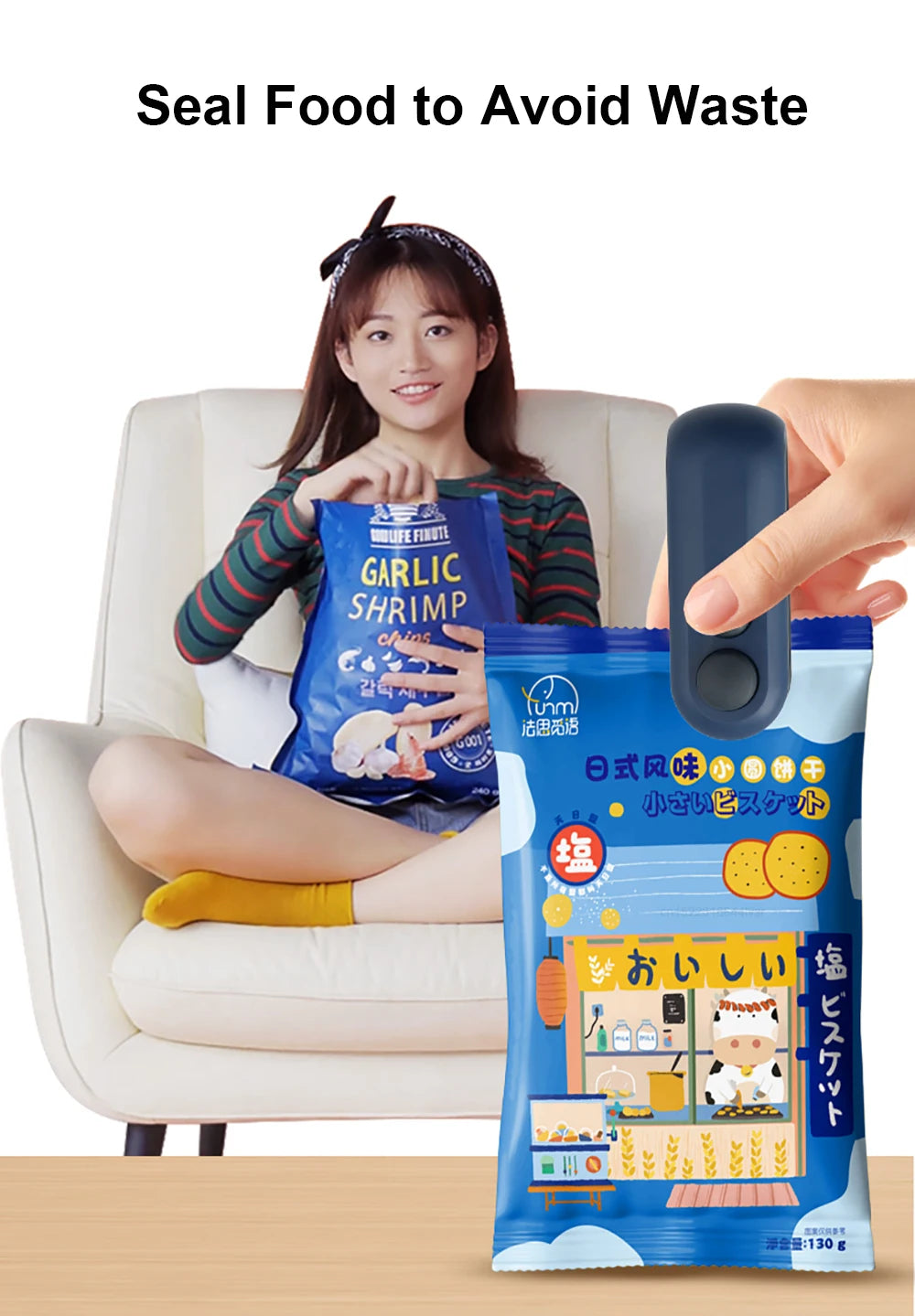 Handheld Bag Sealer - Mini Heat Vacuum Sealer for Food Storage