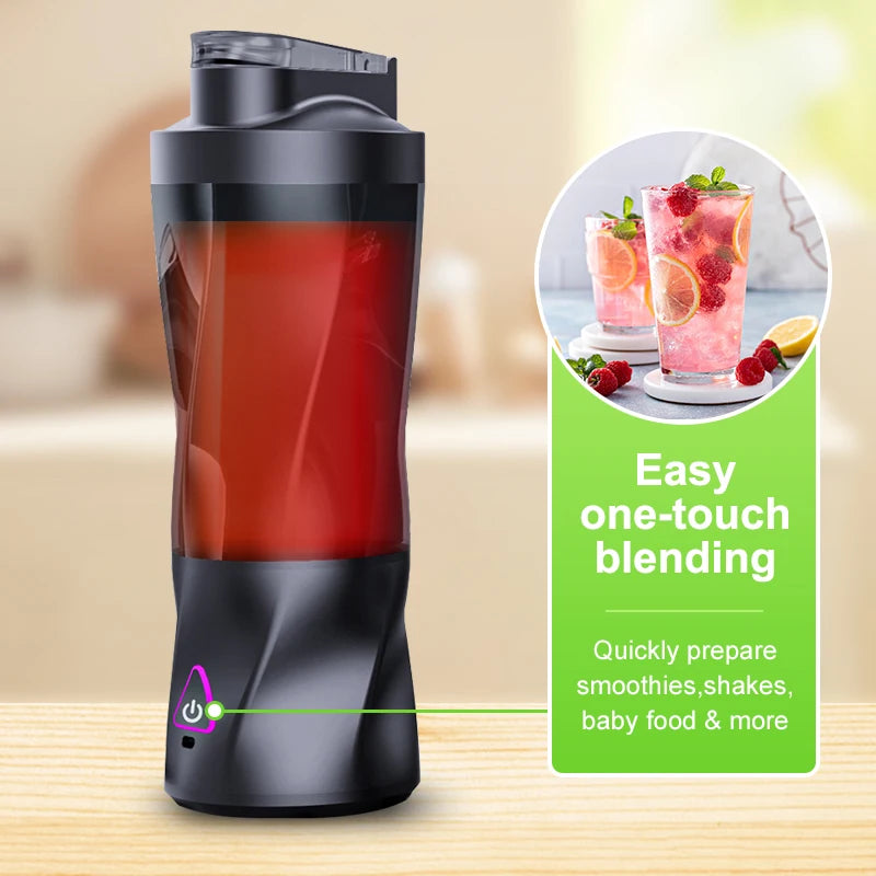 Portable Blender 700ML - USB Rechargeable Juicer for Smoothies Shakes