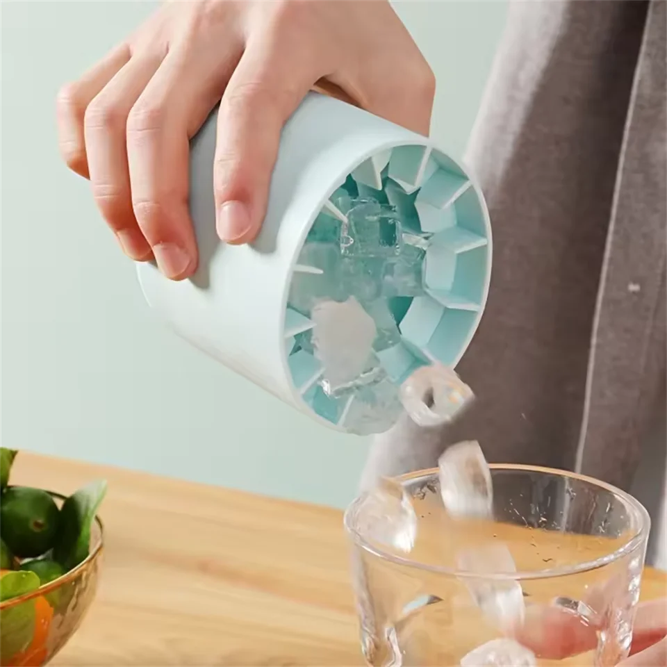 Food Grade Silicone Ice Cube Maker - Cylinder Ice Mold Tray