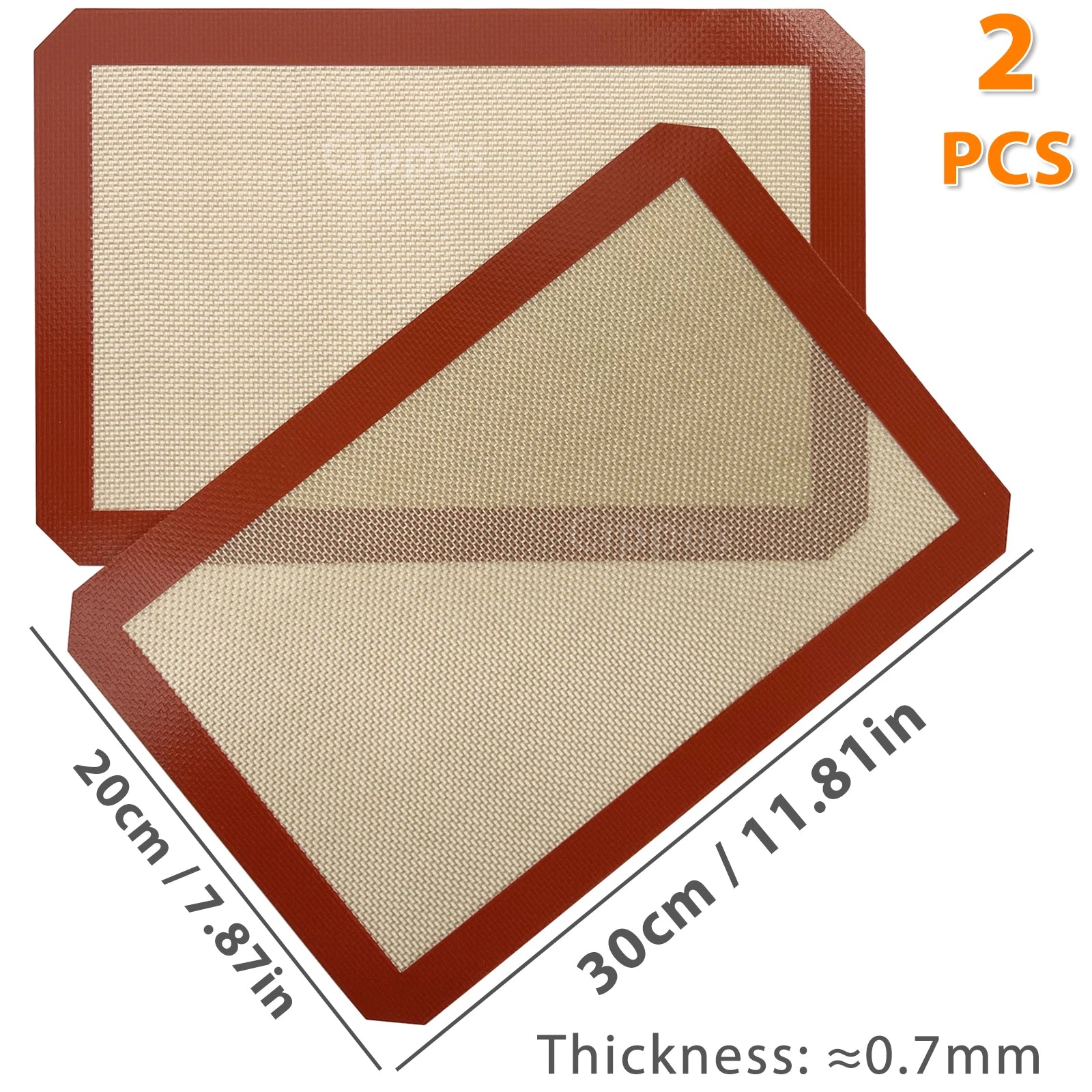 Silicone Baking Mats Set - Reusable Non-Stick Oven Liners