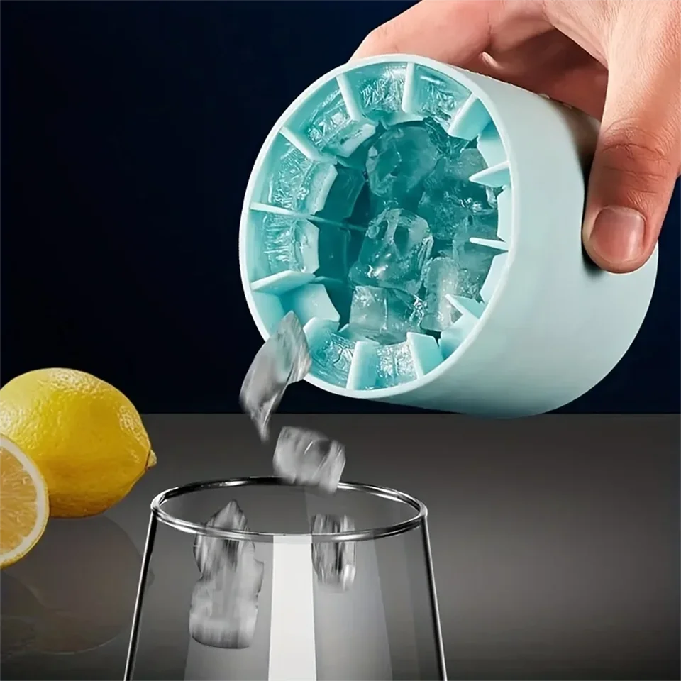 Food Grade Silicone Ice Cube Maker - Cylinder Ice Mold Tray