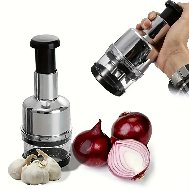 Stainless Steel Manual Garlic Press - Heavy Duty Mincer Crusher for Kitchen