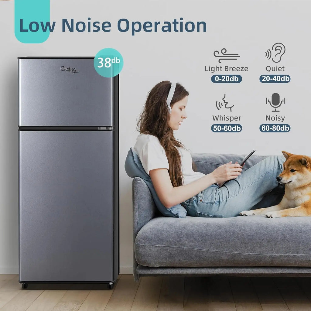 Mini Refrigerator 4.2 Cu.Ft - Compact Fridge with Freezer for Office Dorm