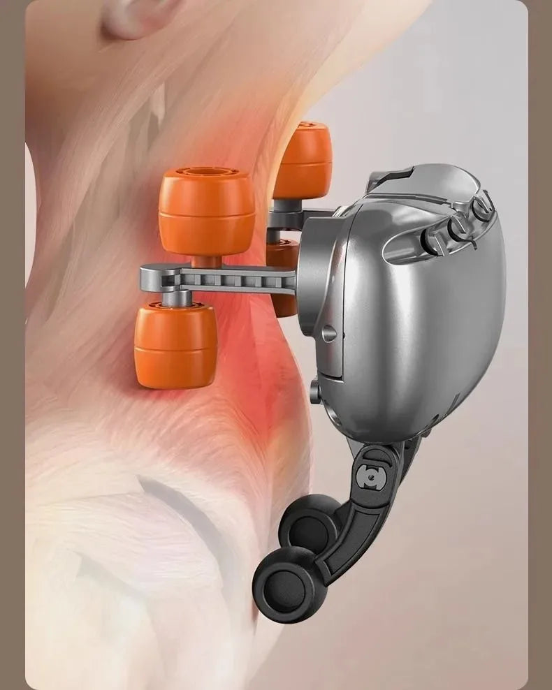 Electric Massage Pillow - Wireless Shiatsu Neck Back Massager with Heating