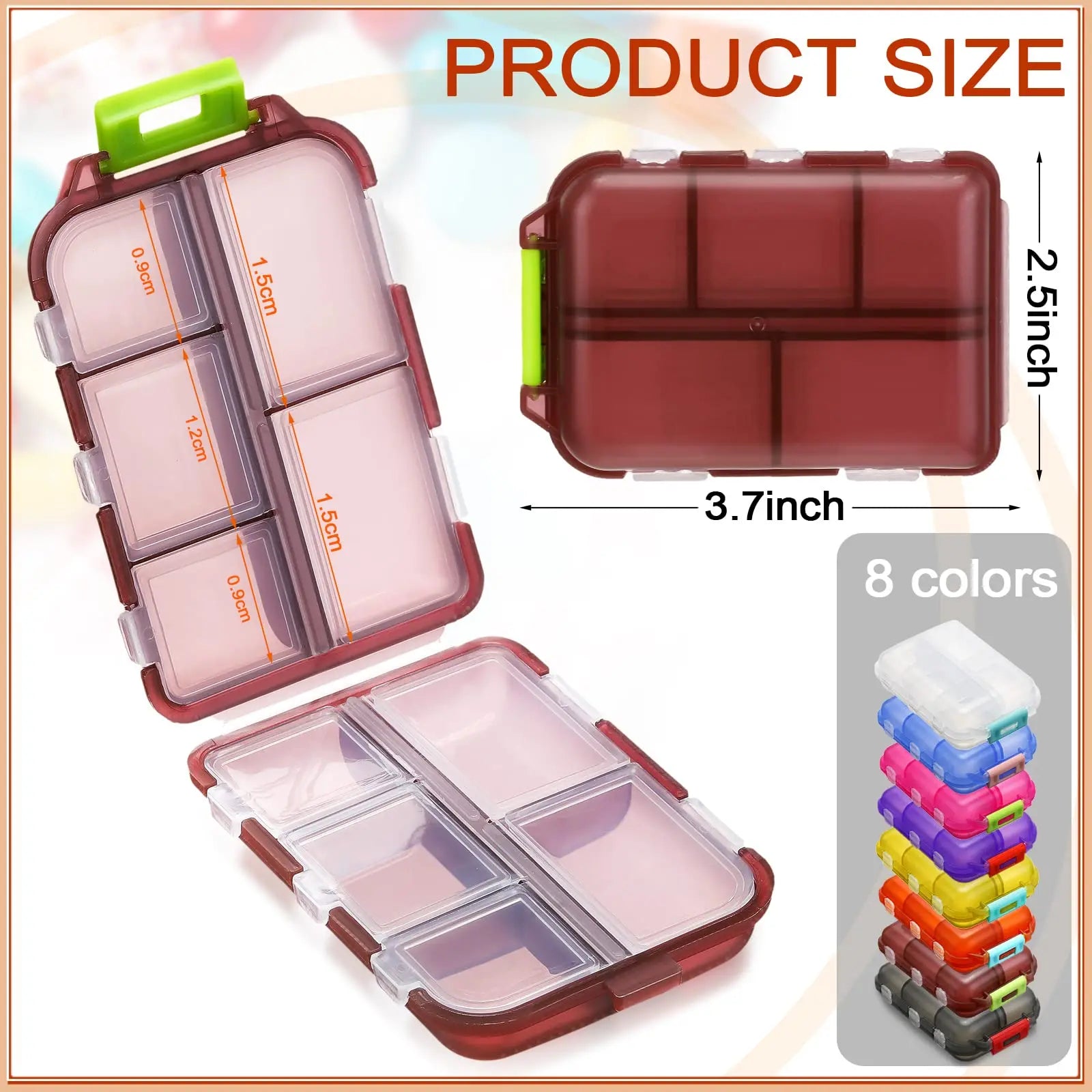 Pill Storage Box - Weekly Medication Organizer Container