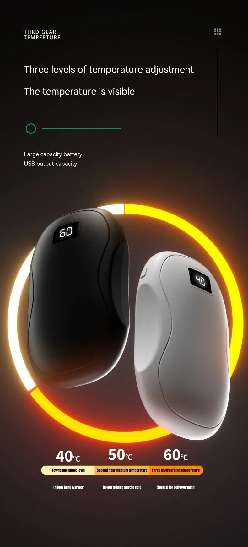 Xiaomi Portable Hand Warmer 50000mAh - Rechargeable Electric Pocket Heater