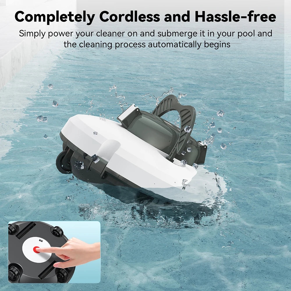 Redkey S100 Cordless Robotic Pool Cleaner - Automatic Swimming Pool Vacuum