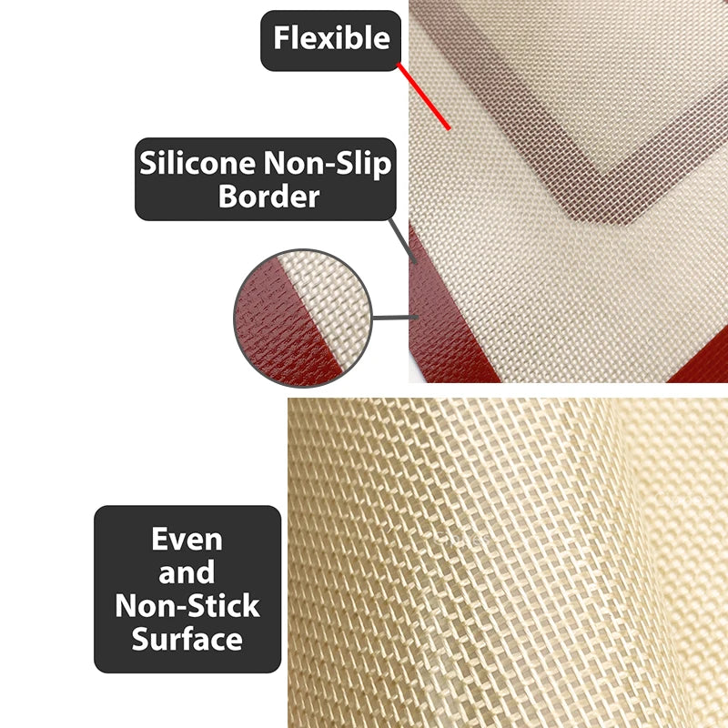 Silicone Baking Mats Set - Reusable Non-Stick Oven Liners