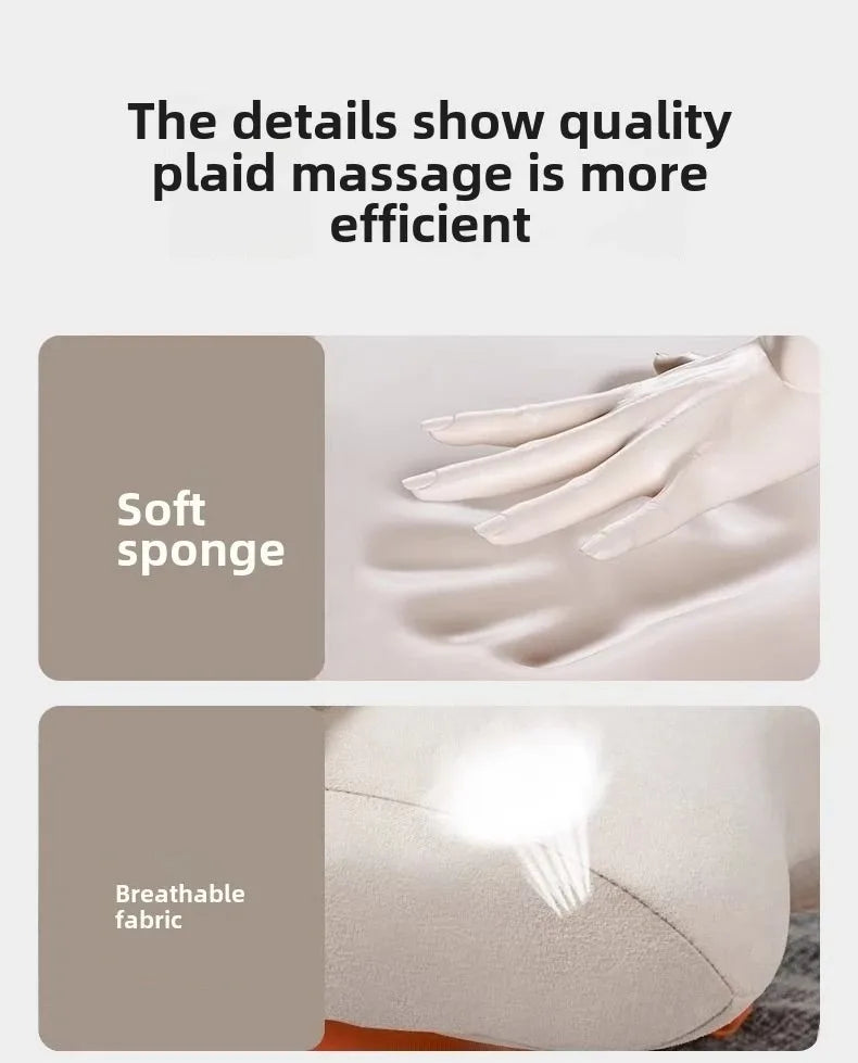 Electric Massage Pillow - Wireless Shiatsu Neck Back Massager with Heating