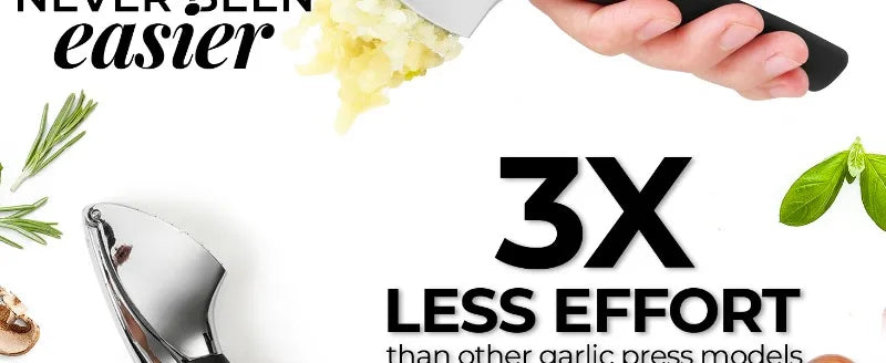 Stainless Steel Garlic Press Set - Professional Mincer with Cleaning Brush