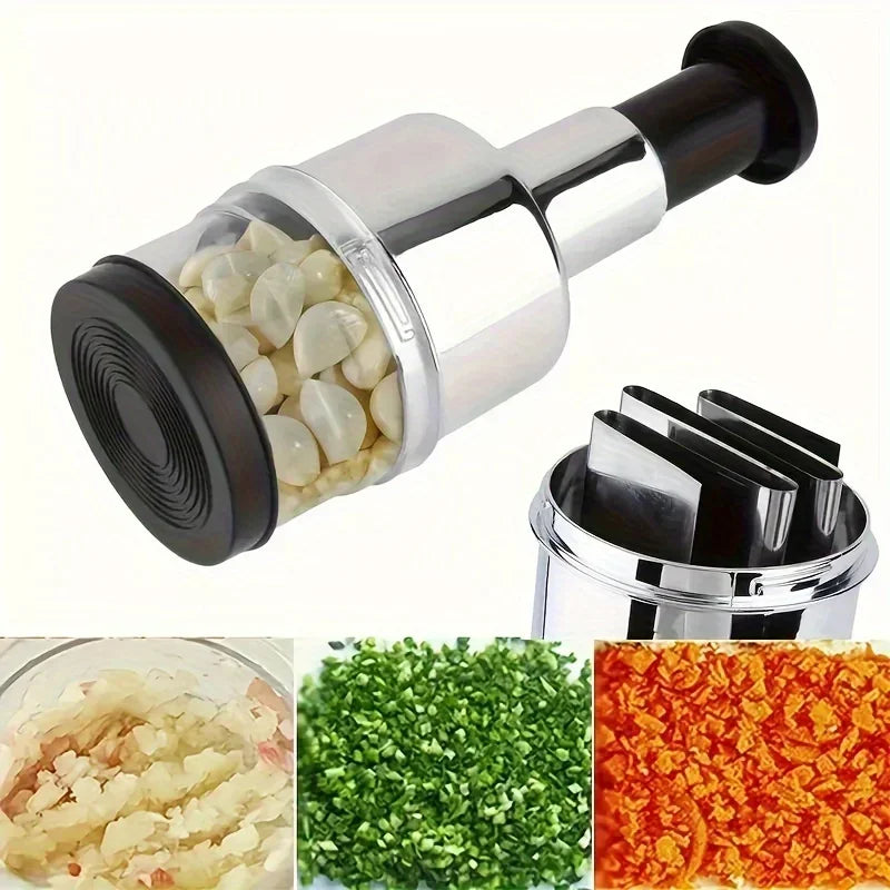 Stainless Steel Manual Garlic Press - Heavy Duty Mincer Crusher for Kitchen