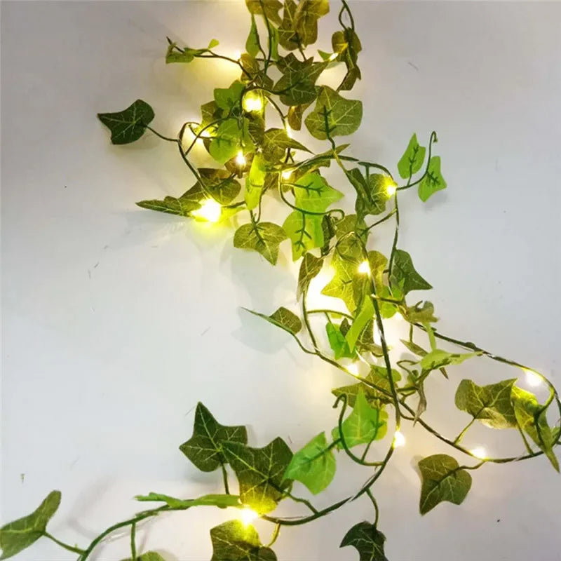 Flower Green Leaf String Lights - Decorative LED Fairy Lights