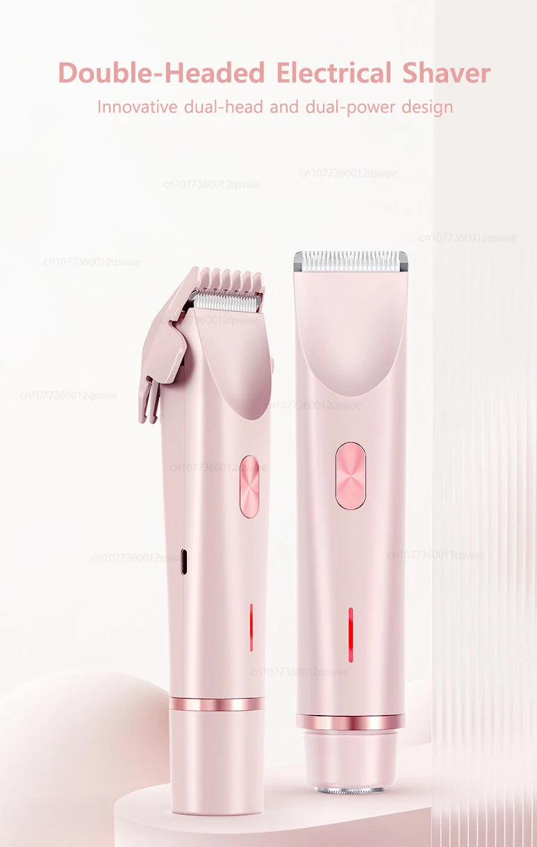 Electric Body Shaver - Dual Head Rechargeable Hair Remover Trimmer