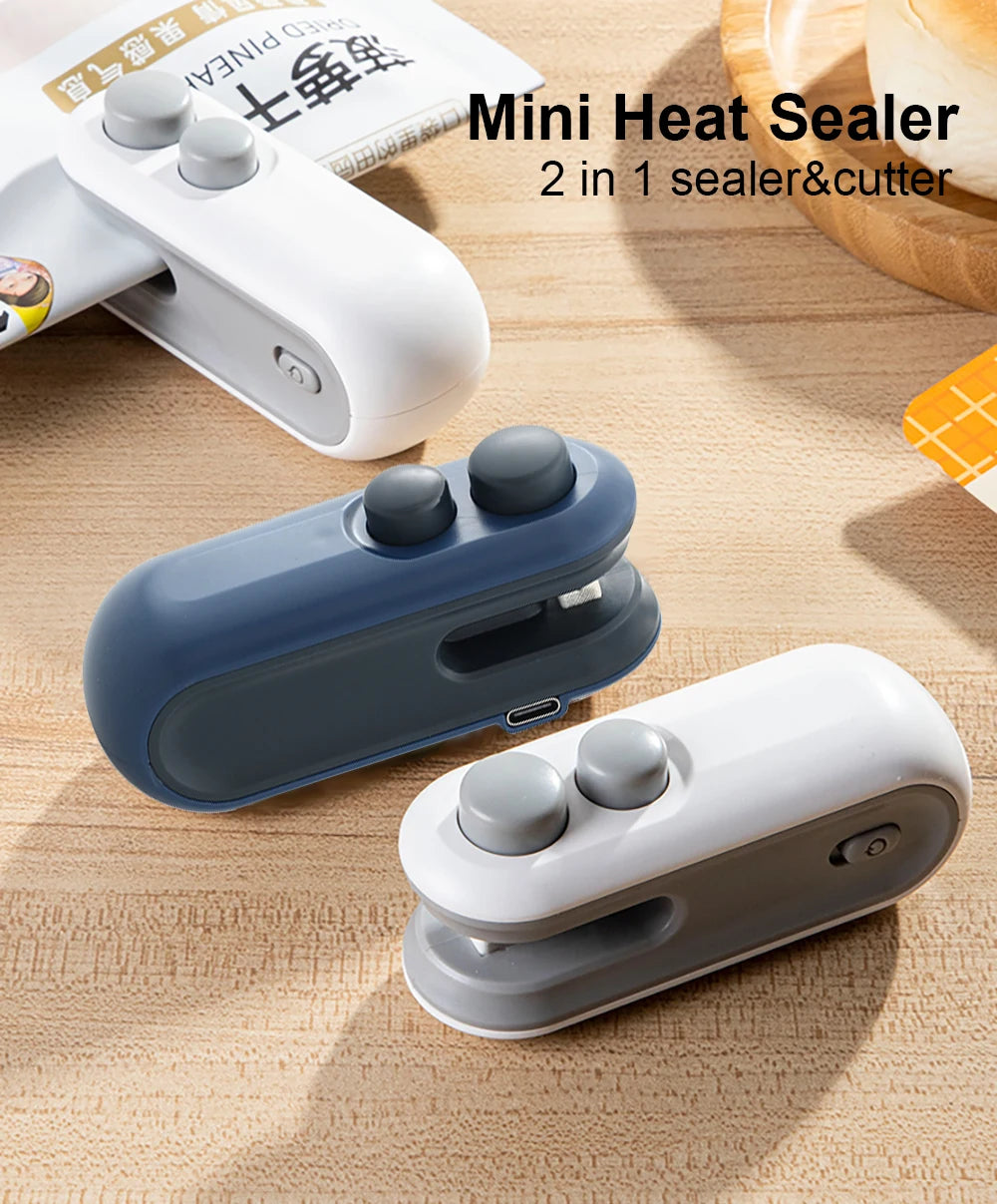 Handheld Bag Sealer - Mini Heat Vacuum Sealer for Food Storage