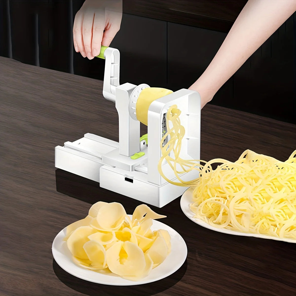 Stainless Steel Vegetable Spiralizer - Heavy Duty Veggie Pasta Maker