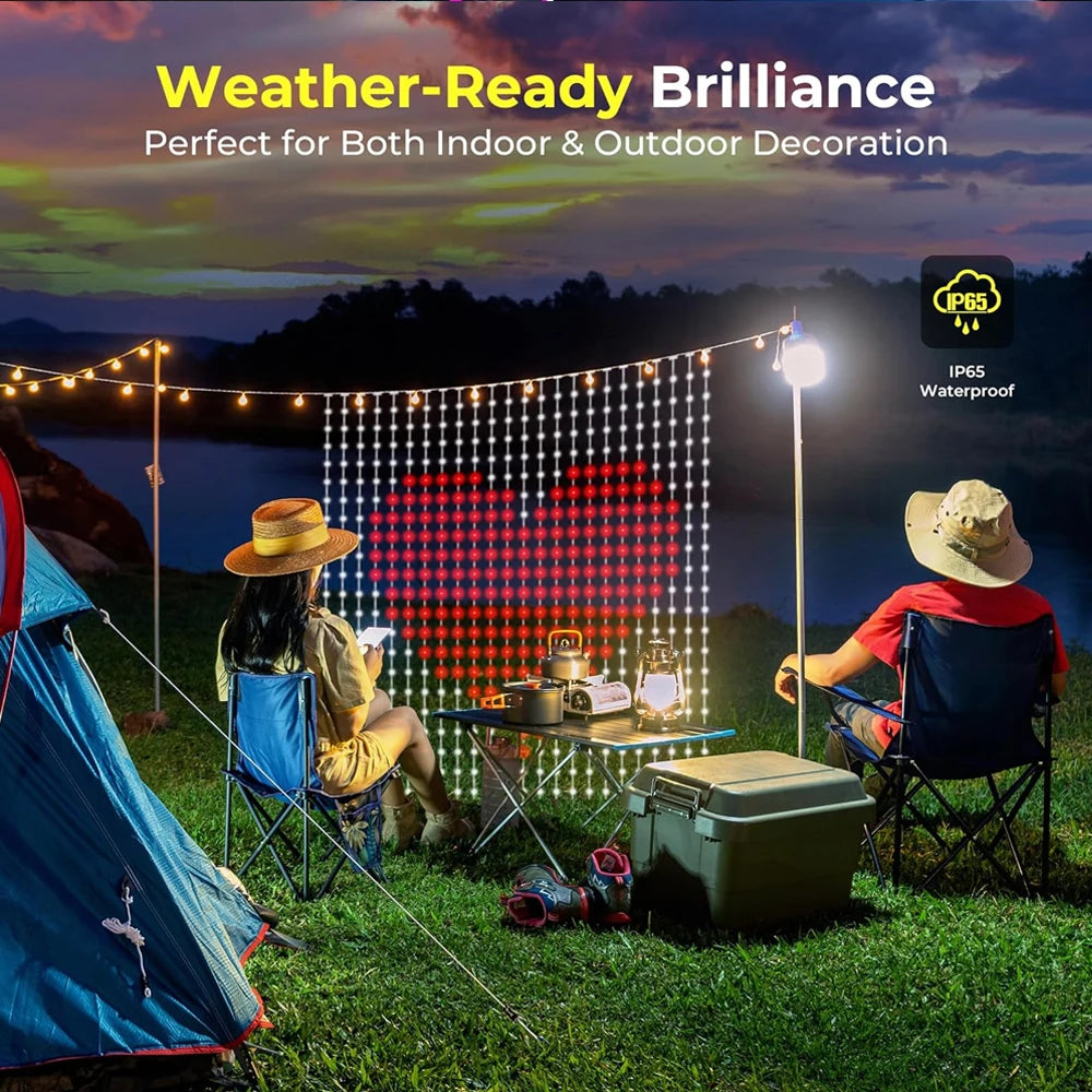 WiFi Smart LED Curtain Lights - App Controlled String Lights