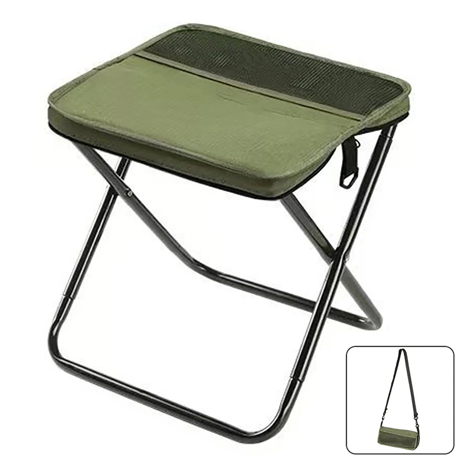 Foldable Camping Stool - Portable Backpack Chair for Outdoor Fishing Travel